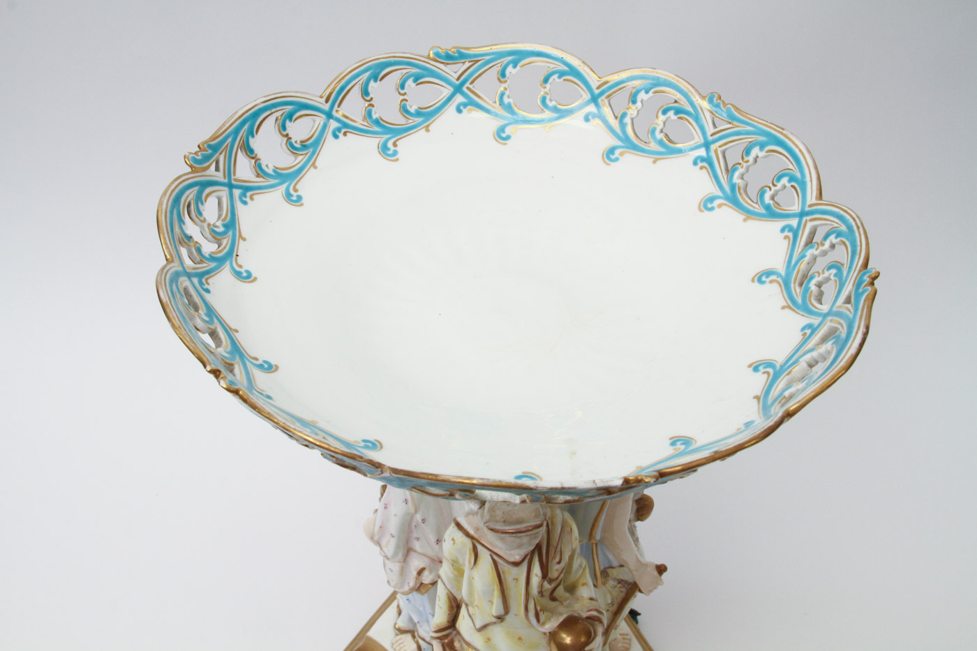 Figural Porcelain Compote