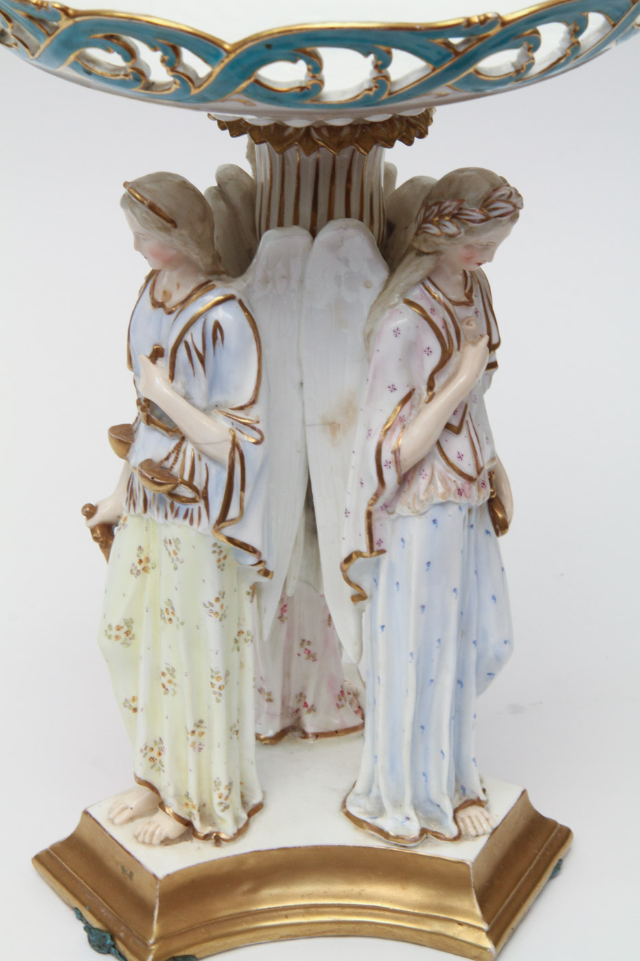 Figural Porcelain Compote