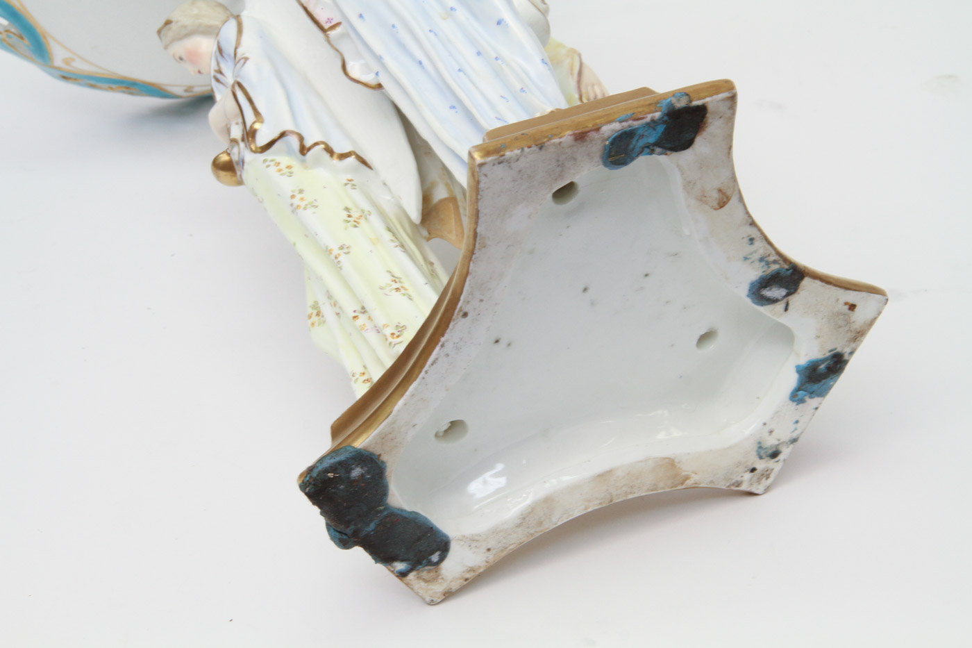 Figural Porcelain Compote