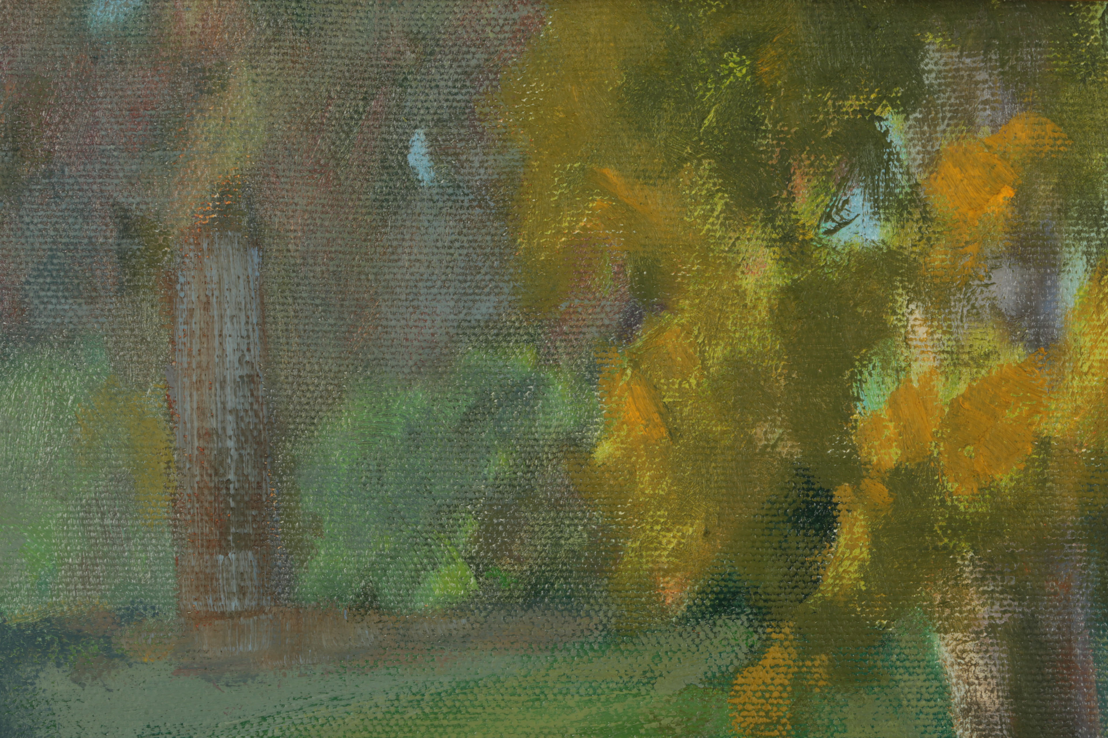 Trish Kertes Oil Painting of a Garden "Spring Arrives"