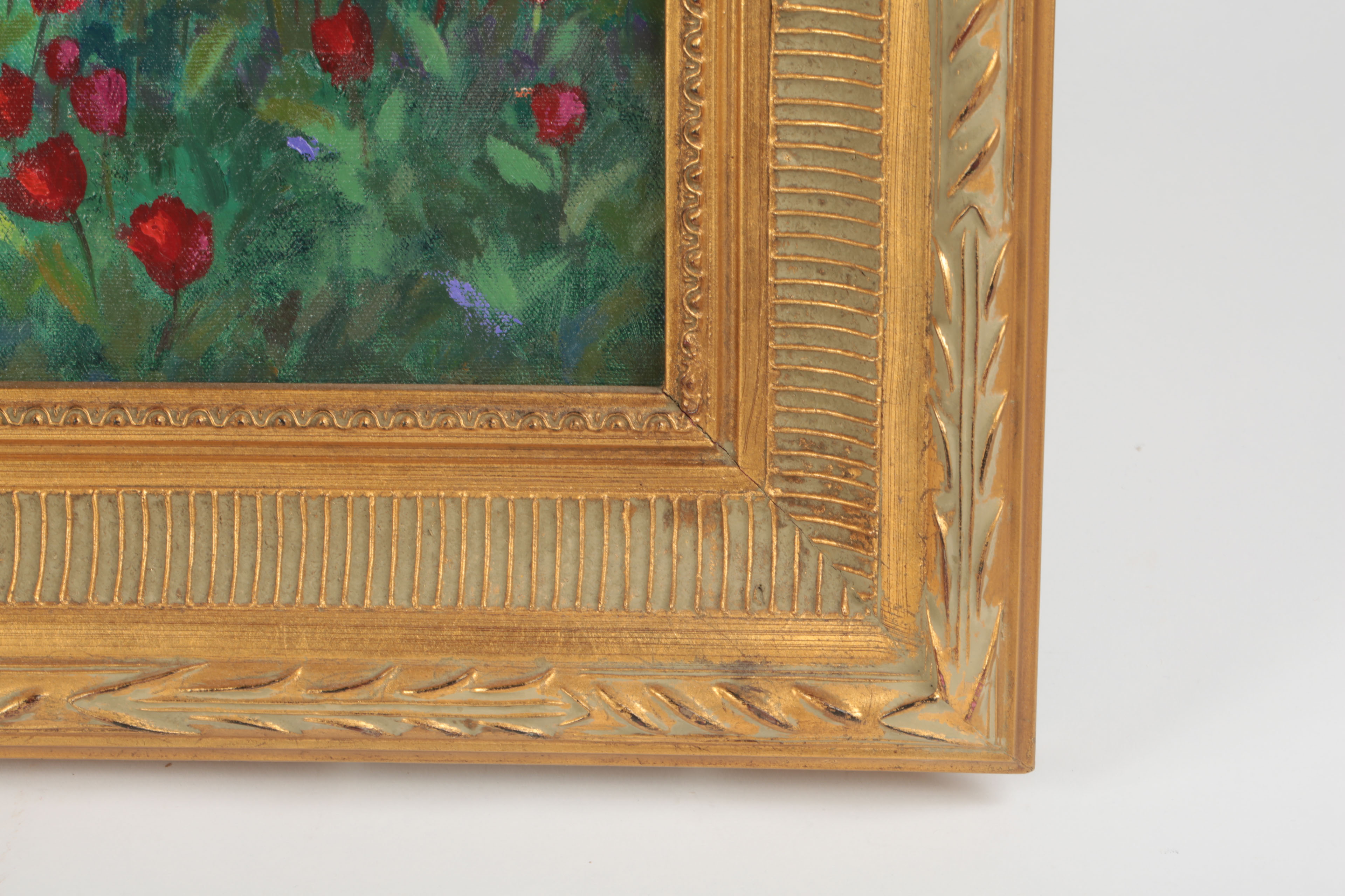 Trish Kertes Oil Painting of a Garden "Spring Arrives"