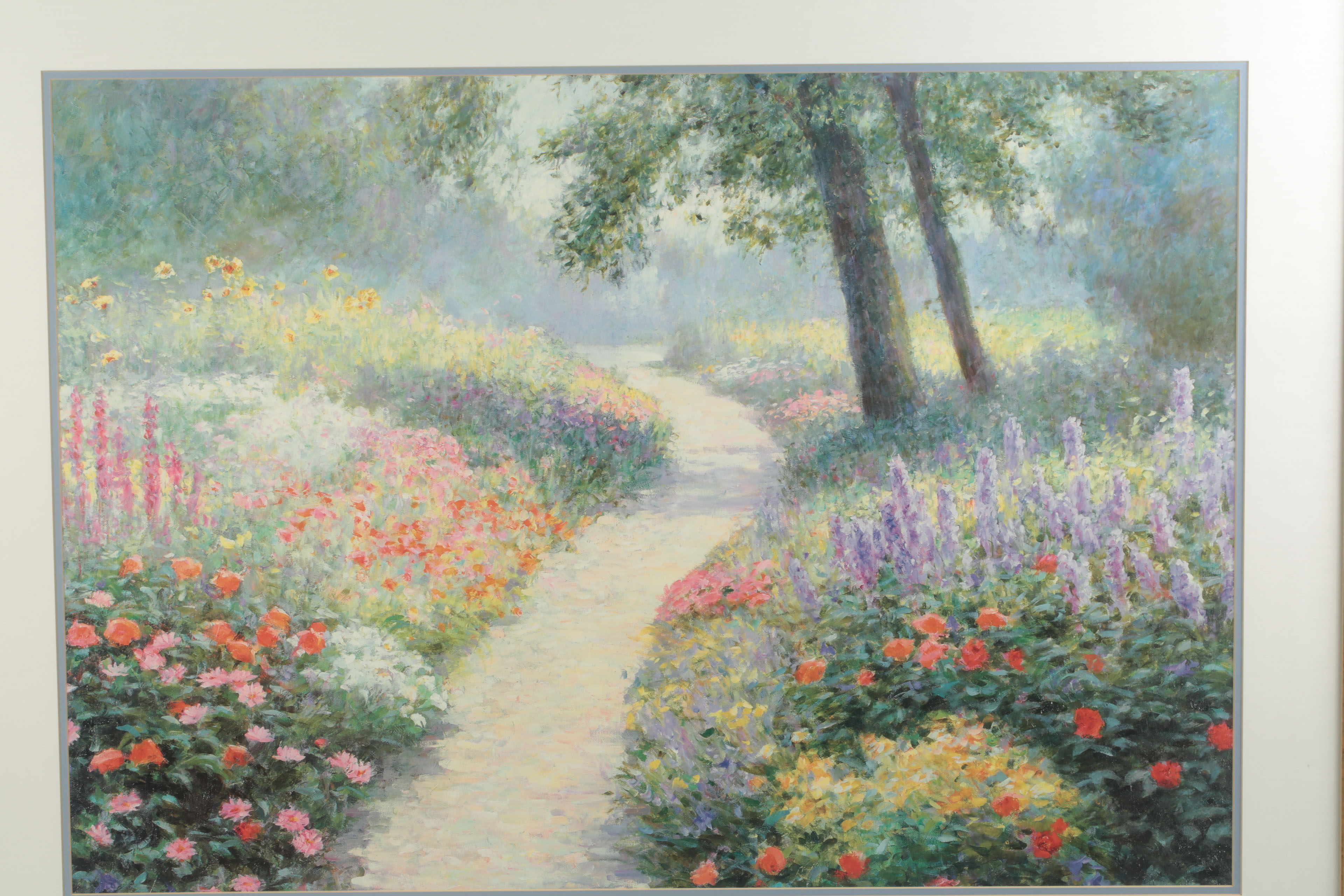 After Bi Wei Offset Lithograph on Paper of a Garden Path