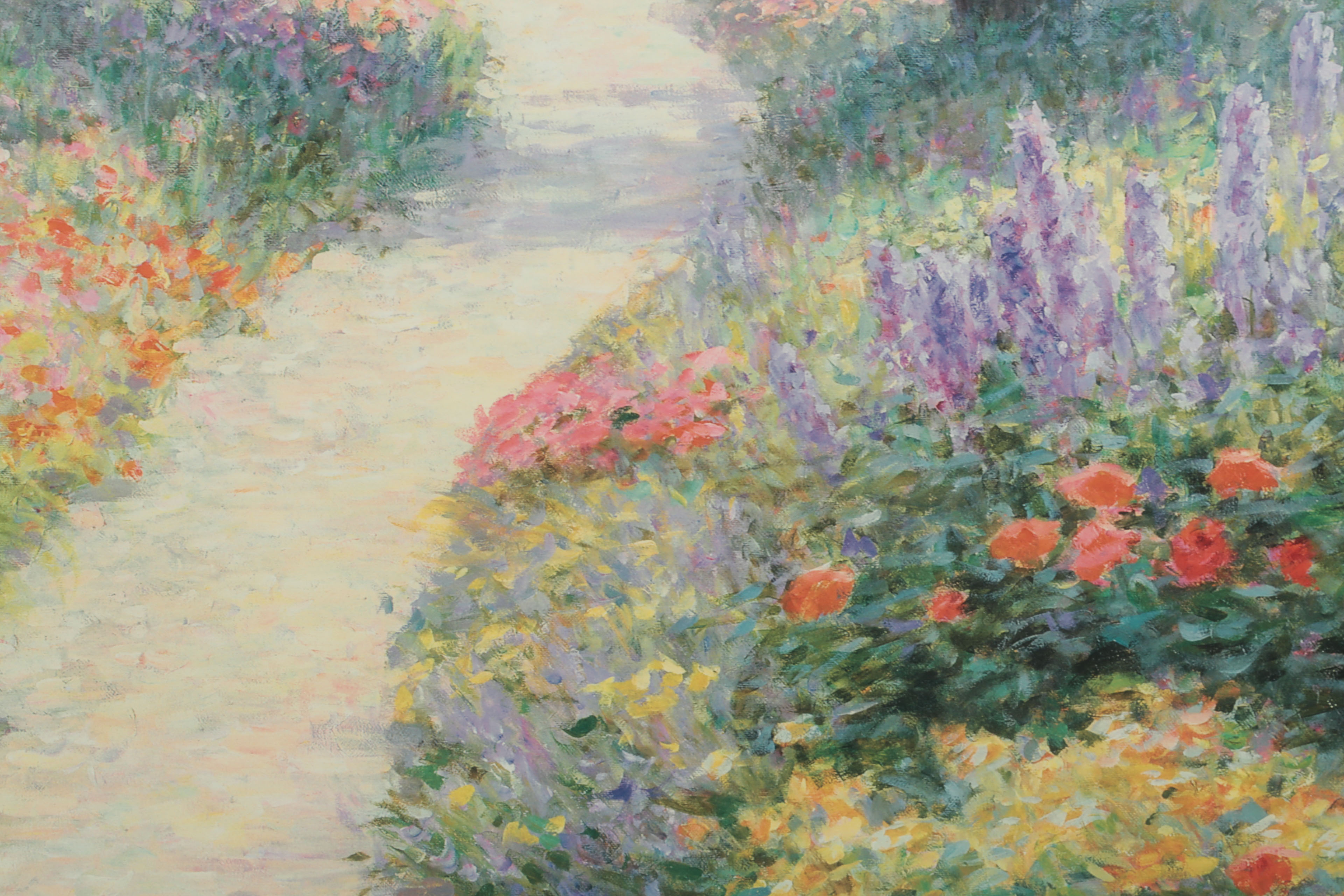 After Bi Wei Offset Lithograph on Paper of a Garden Path