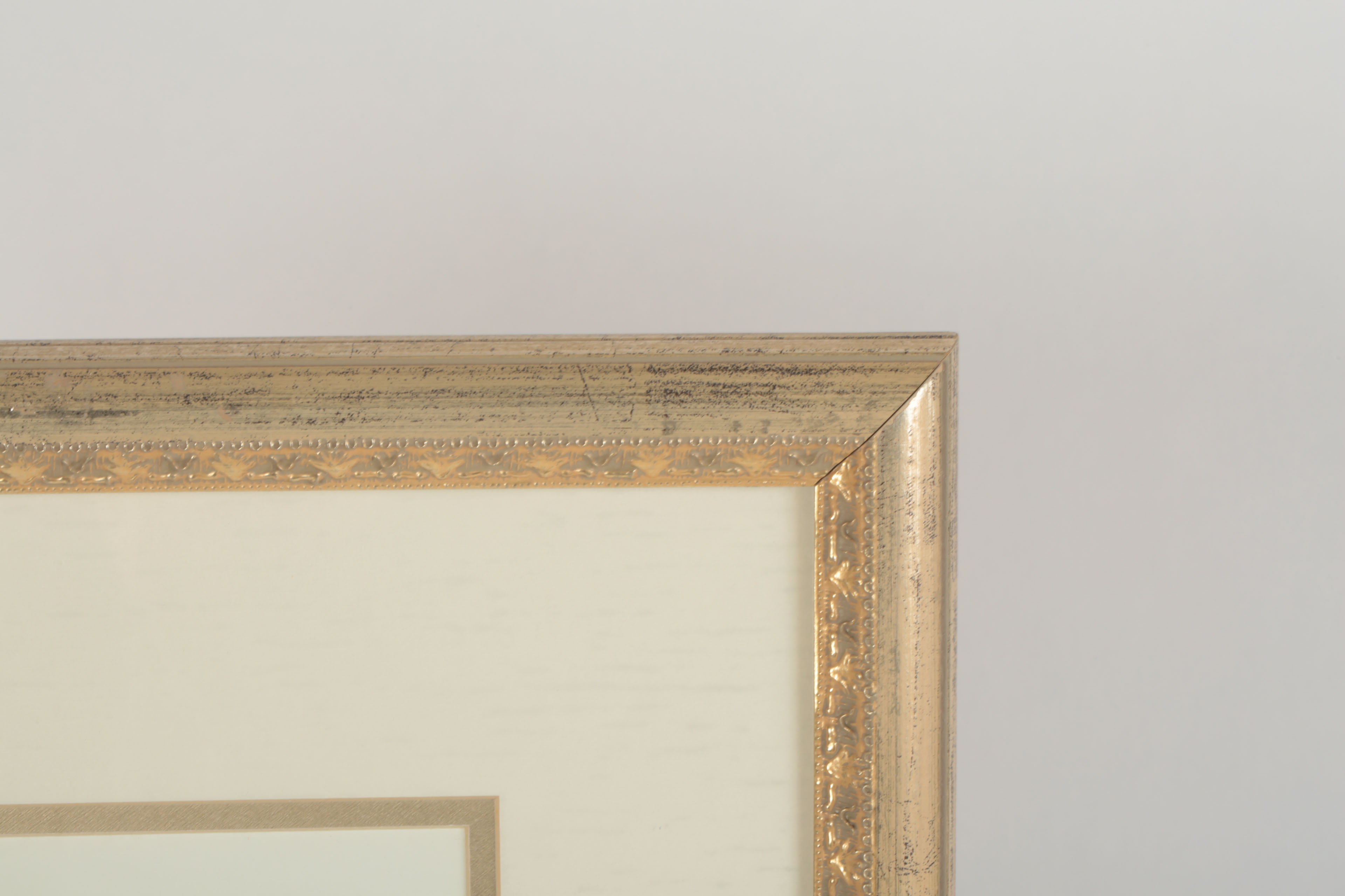 Offset Lithograph Prints on Paper of Floral Bouquets with Wall Mirror