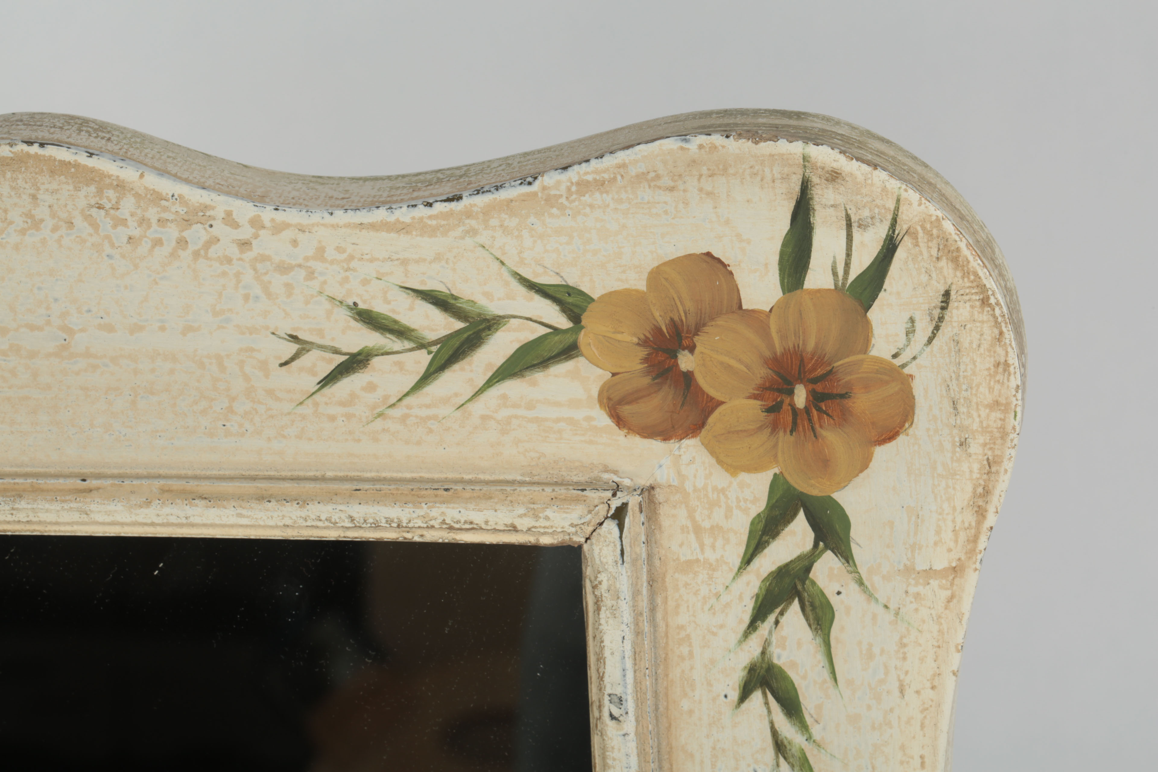 Offset Lithograph Prints on Paper of Floral Bouquets with Wall Mirror