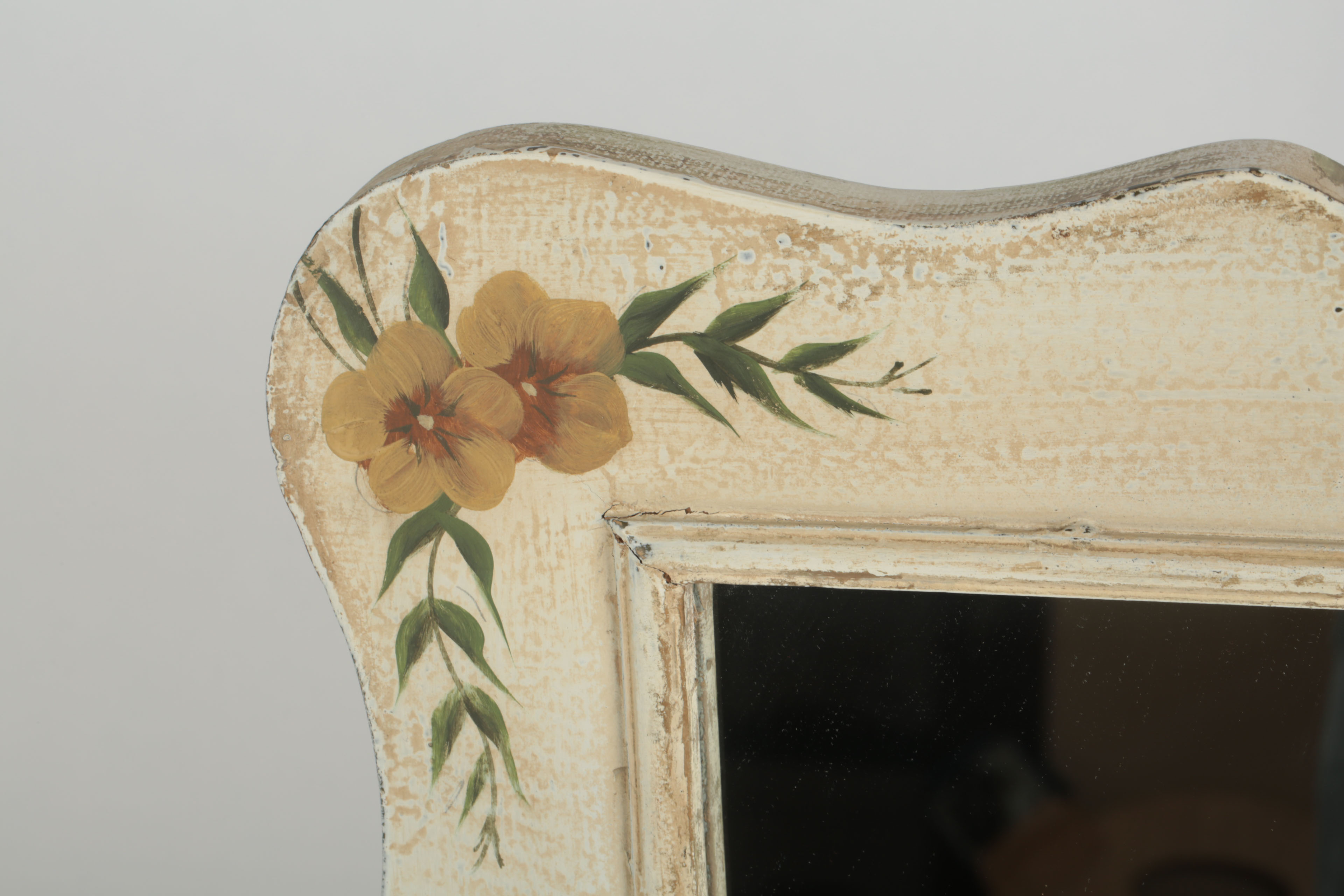 Offset Lithograph Prints on Paper of Floral Bouquets with Wall Mirror