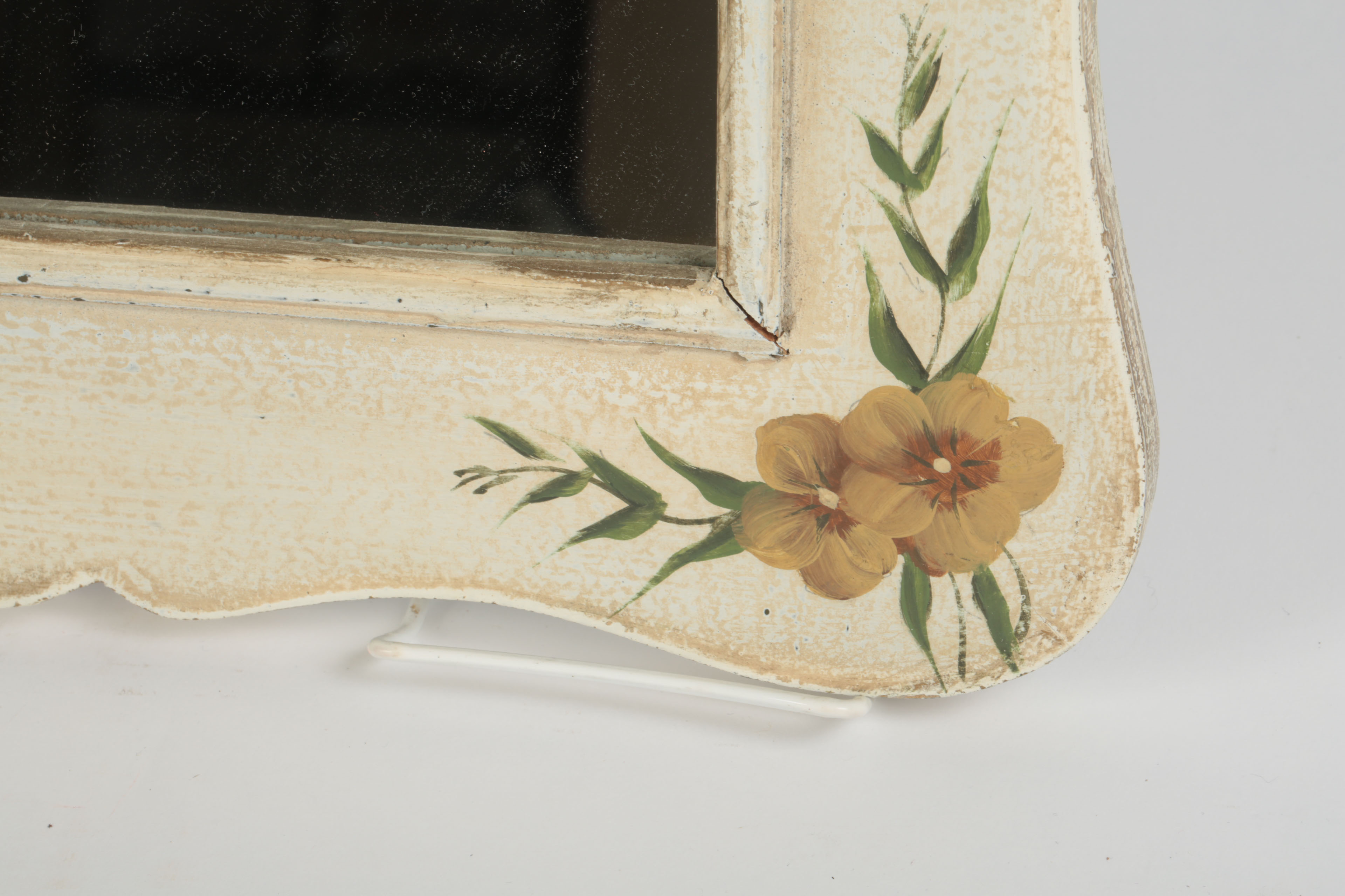 Offset Lithograph Prints on Paper of Floral Bouquets with Wall Mirror