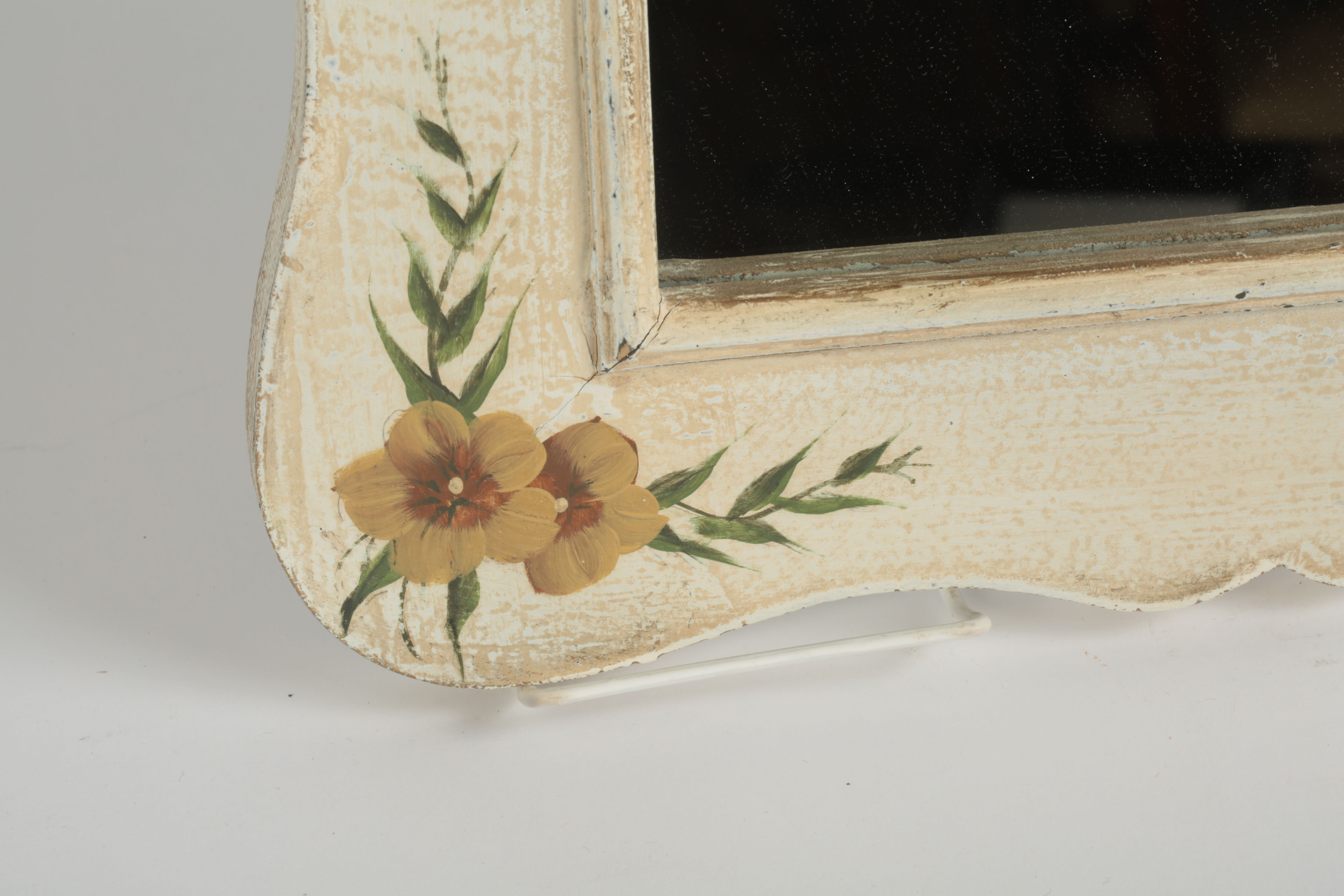 Offset Lithograph Prints on Paper of Floral Bouquets with Wall Mirror