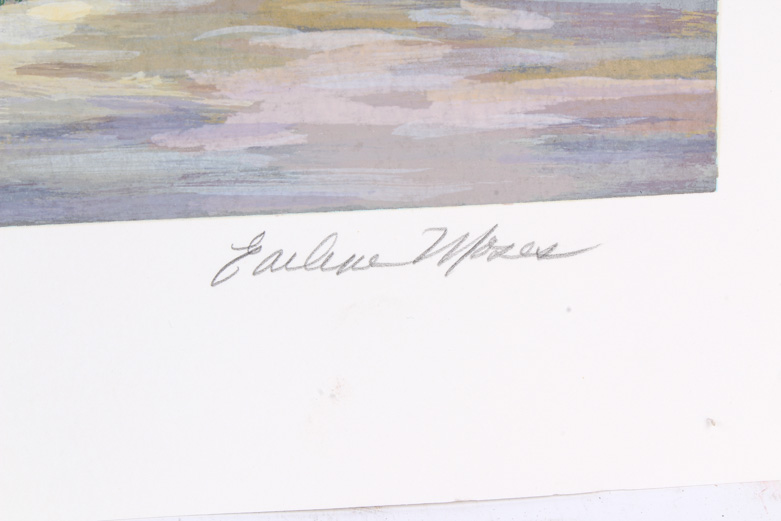 Earlene Moses, "Sussex I" and "Sussex II" Numbered and Signed Serigraphs