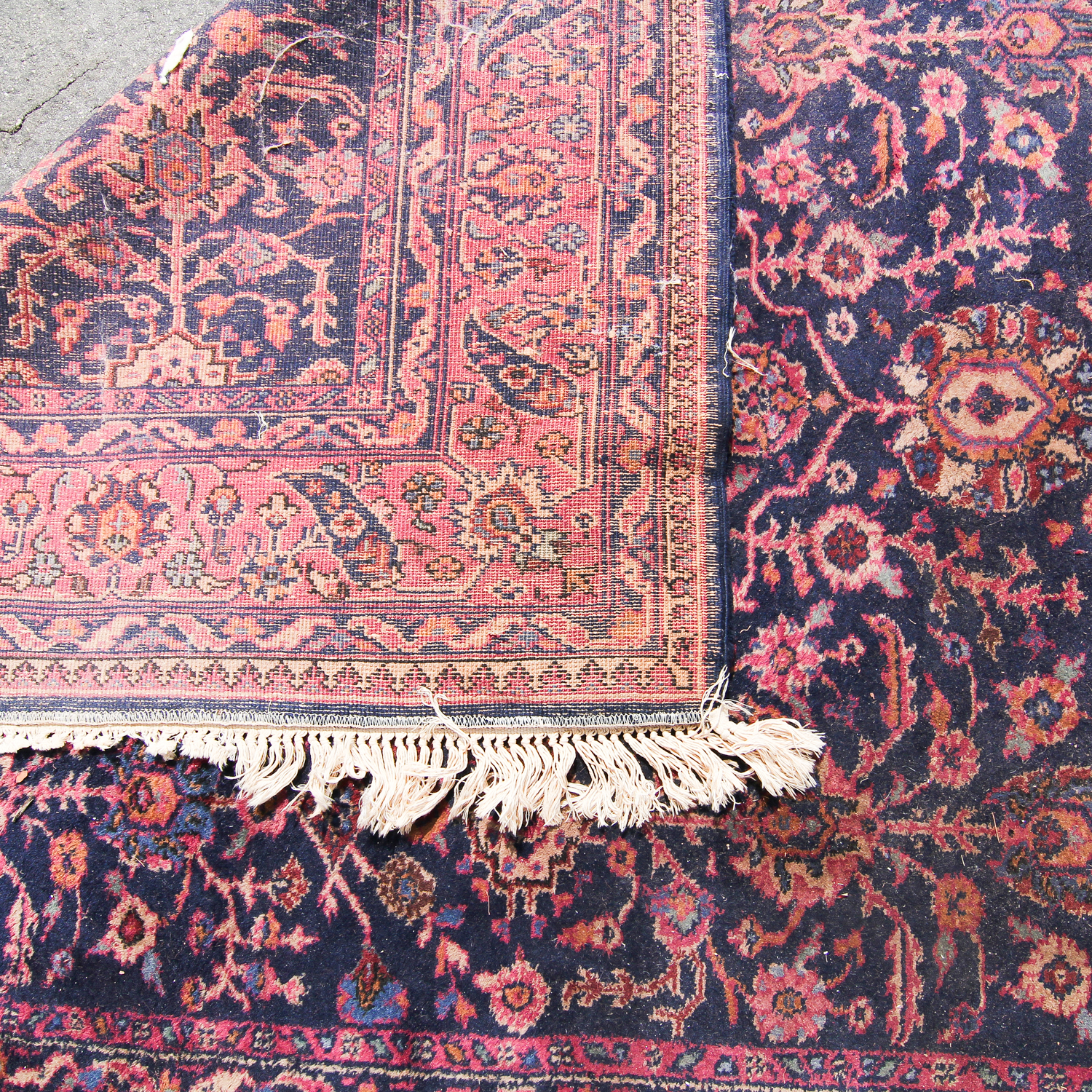 Hand-Knotted Turkish Floral Wool Area Rug