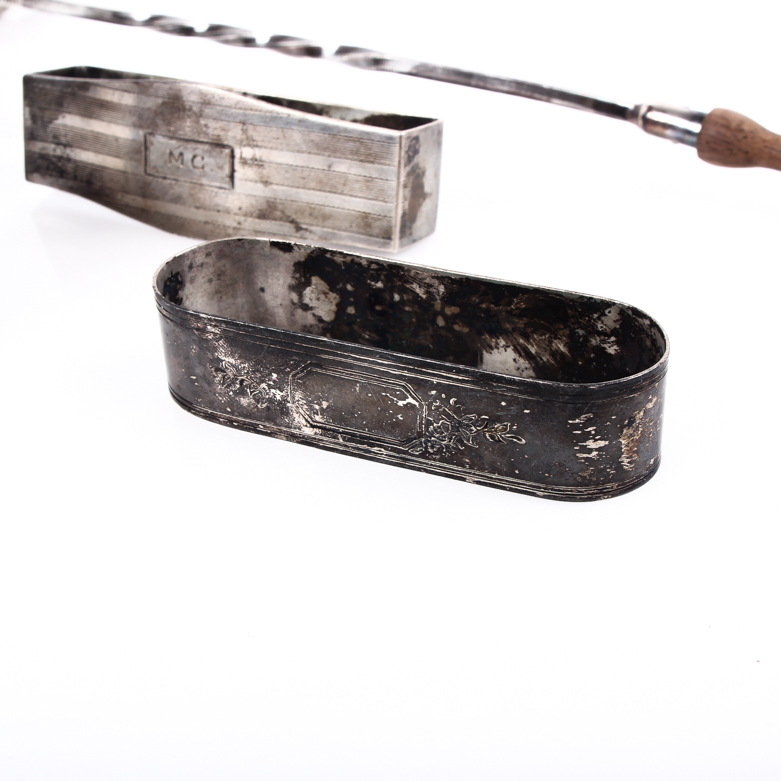 Vintage Sterling Silver Napkin Rings and Candle Snuffer