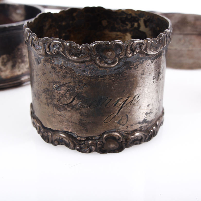 Vintage Sterling Silver Napkin Rings and Candle Snuffer