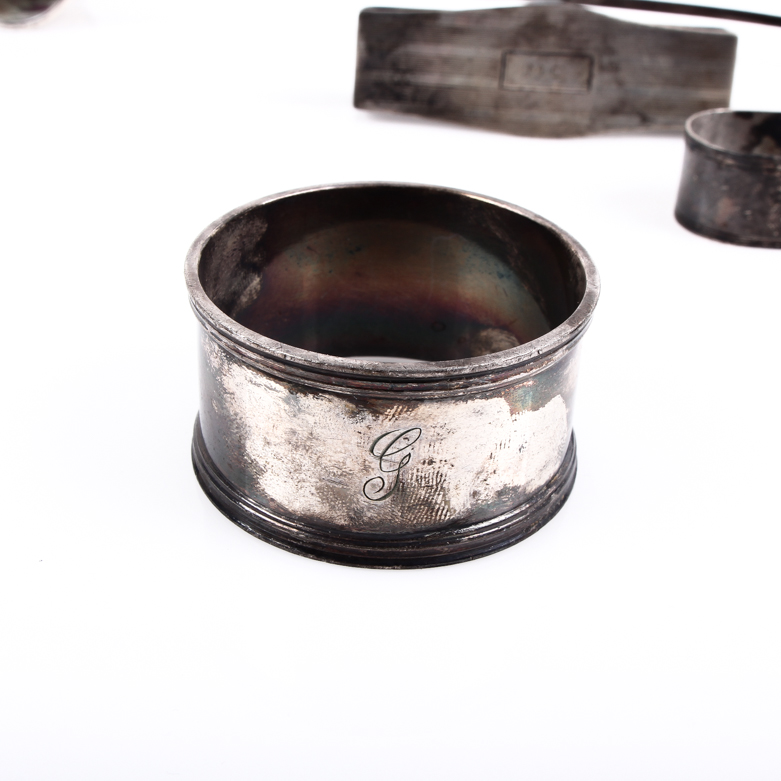 Vintage Sterling Silver Napkin Rings and Candle Snuffer