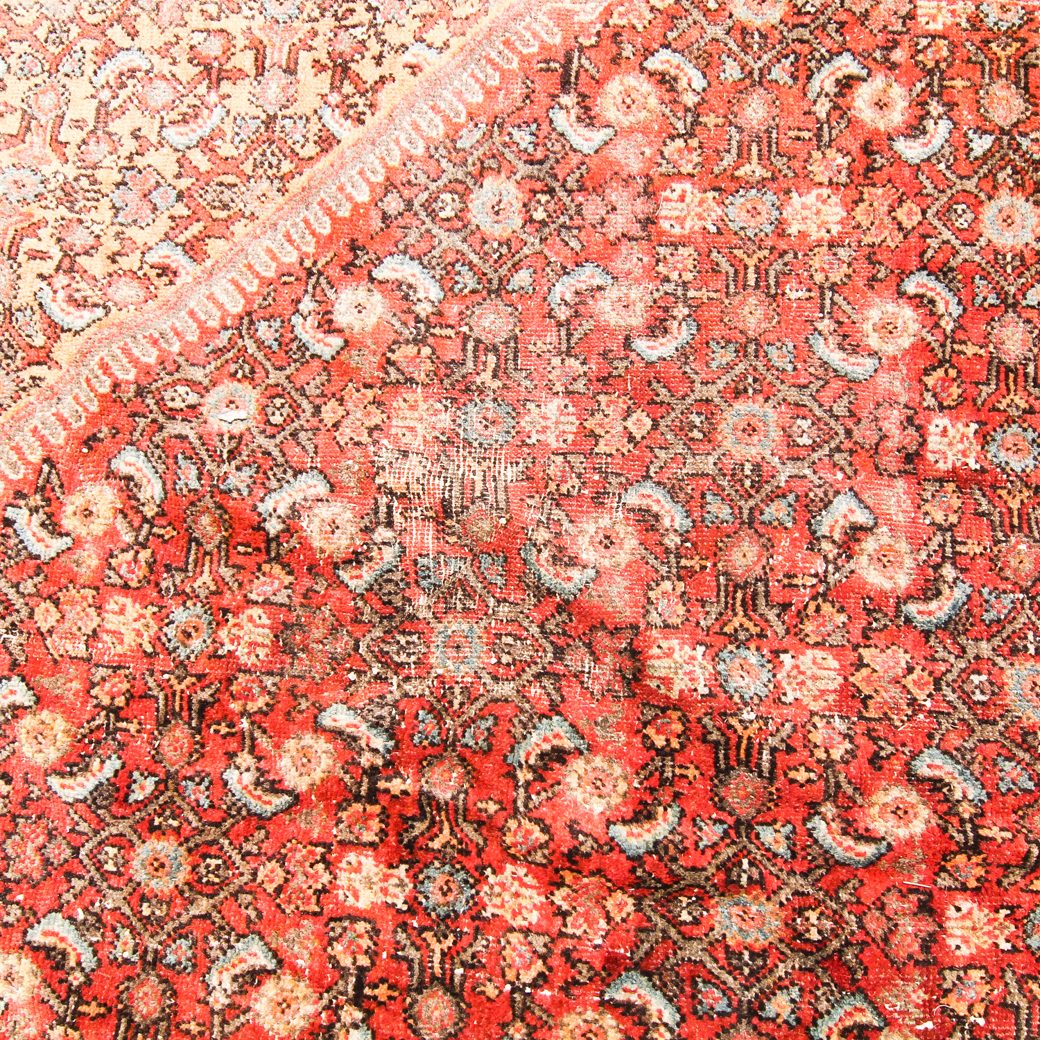 Hand-Knotted Persian Hamadan Area Rug