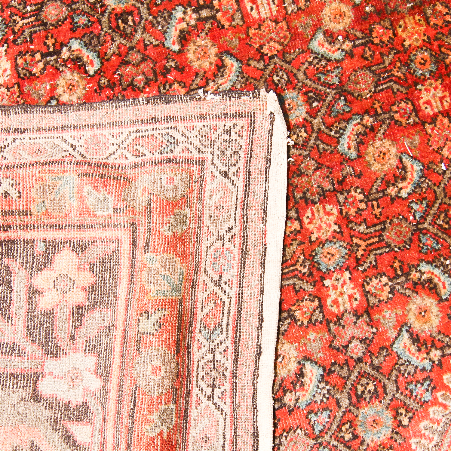 Hand-Knotted Persian Hamadan Area Rug