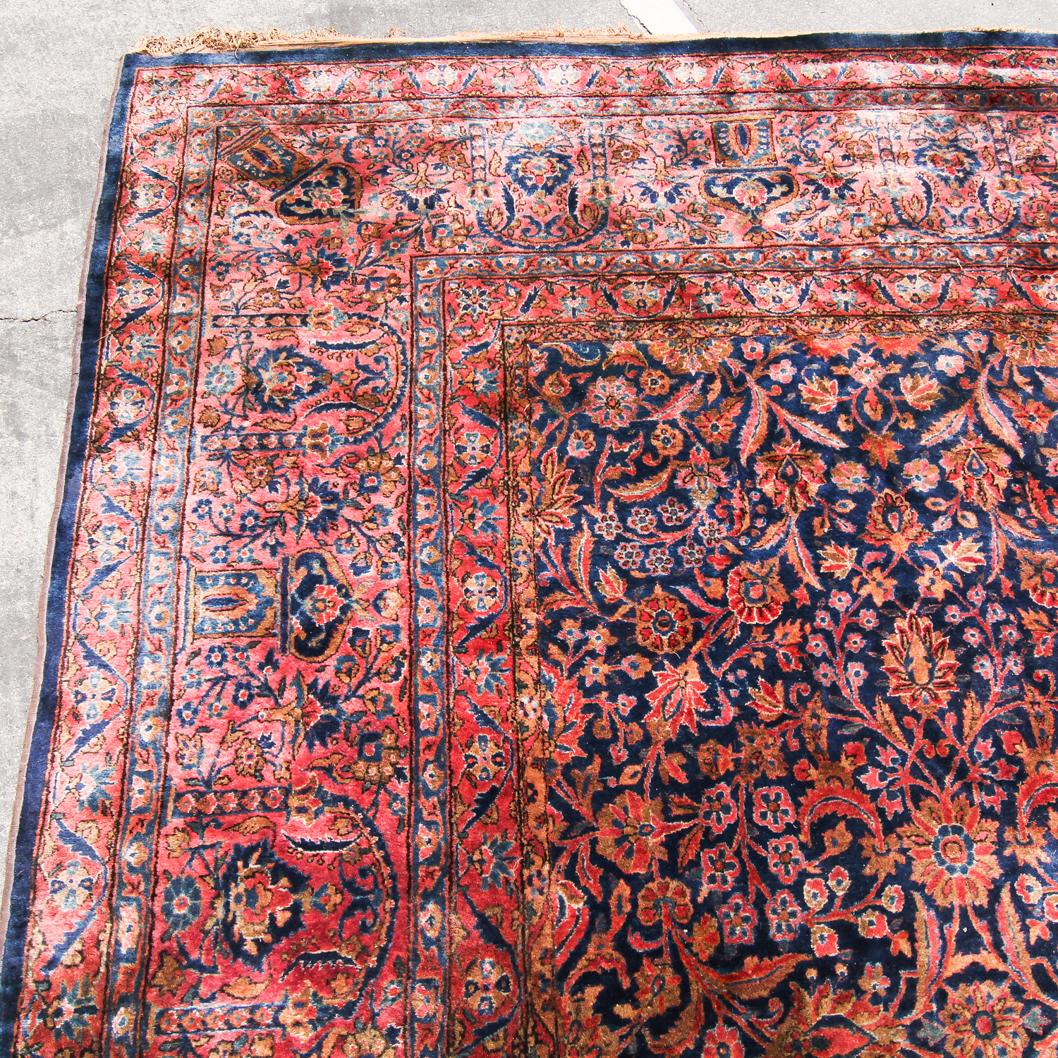 Hand-Knotted Persian Kashan Palace Rug