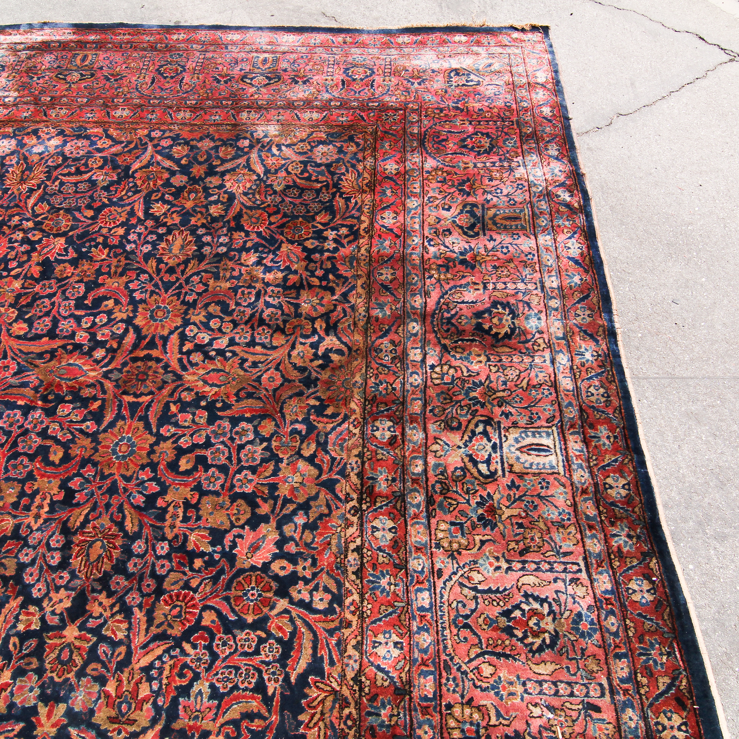 Hand-Knotted Persian Kashan Palace Rug