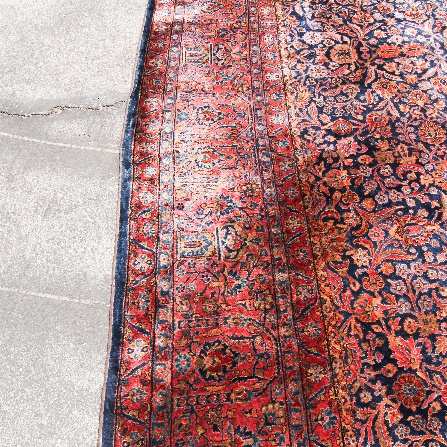 Hand-Knotted Persian Kashan Palace Rug