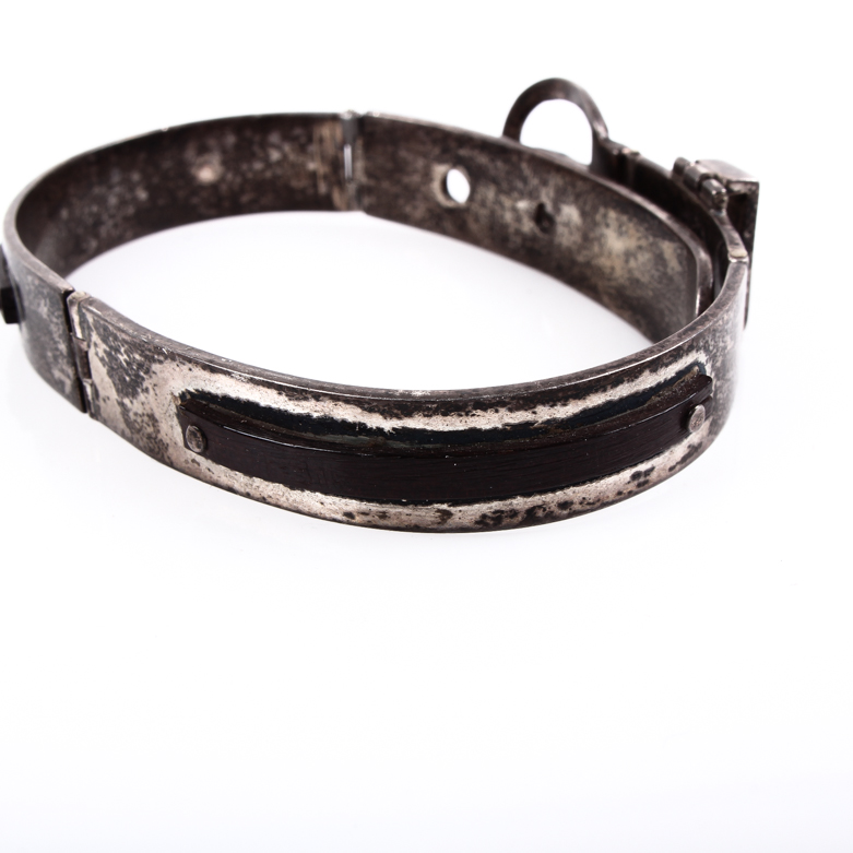 Vintage Dia Diodato Taxco Sterling Silver and Rosewood Belt Bracelet