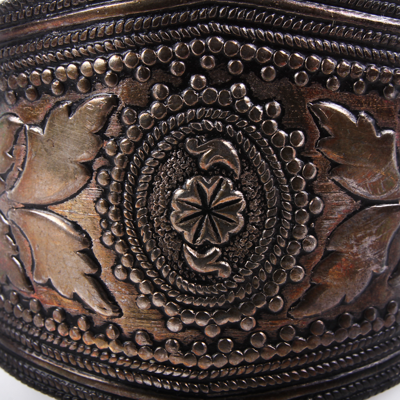 Vintage Embossed Sterling Silver Cuff Bracelet
