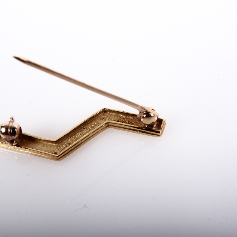 1982 Paloma Picasso for Tiffany & Co. 18K Yellow Gold Zig Zag Pin