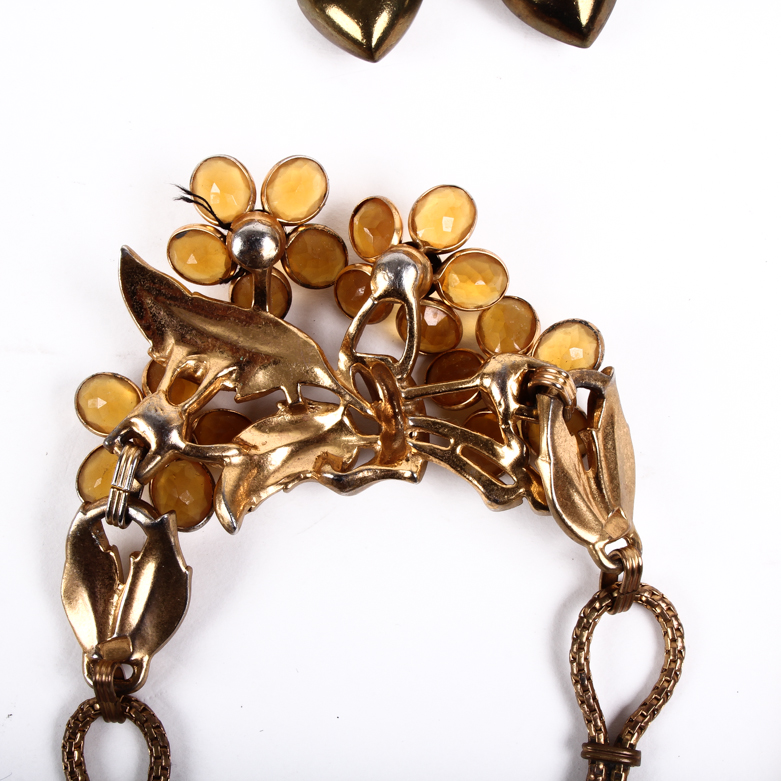 Generous Assortment of Vintage Gold-Tone Metal Costume Jewelry
