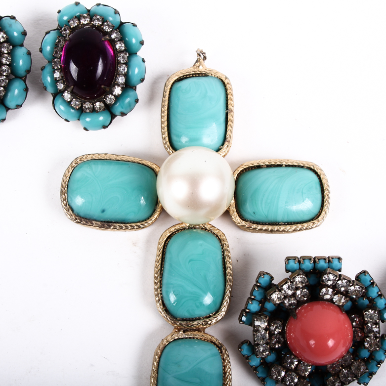 Assortment of Vintage Kenneth Jay Lane Colorful Costume Jewelry