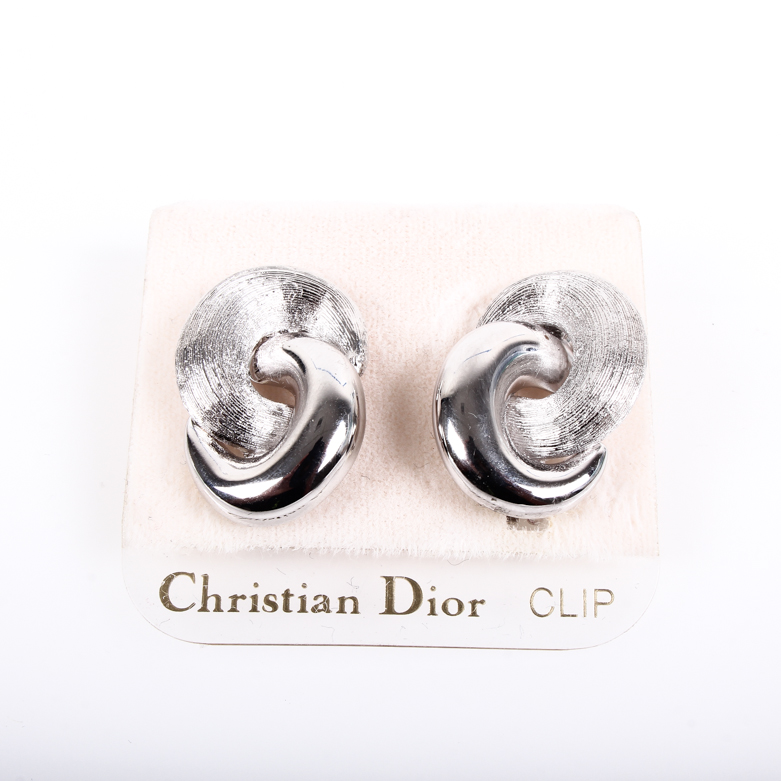 Vintage Christian Dior Interlocking Circle Earrings