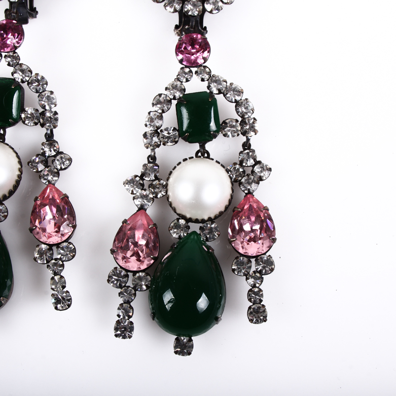 Vintage Kenneth Jay Lane Chandelier Earrings