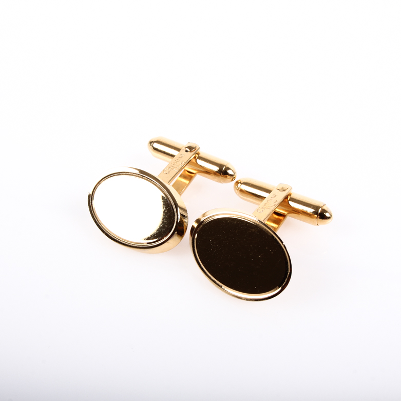 Christian Dior Gold-Tone Toggle Cufflinks