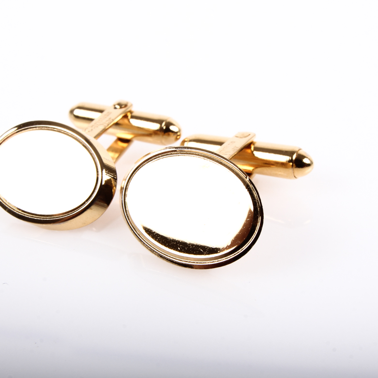 Christian Dior Gold-Tone Toggle Cufflinks