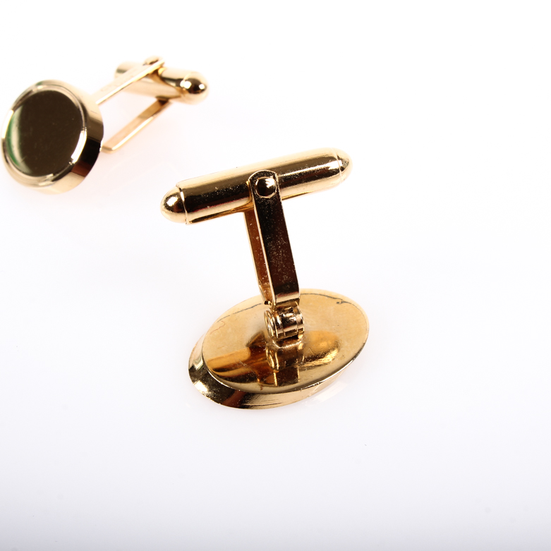 Christian Dior Gold-Tone Toggle Cufflinks