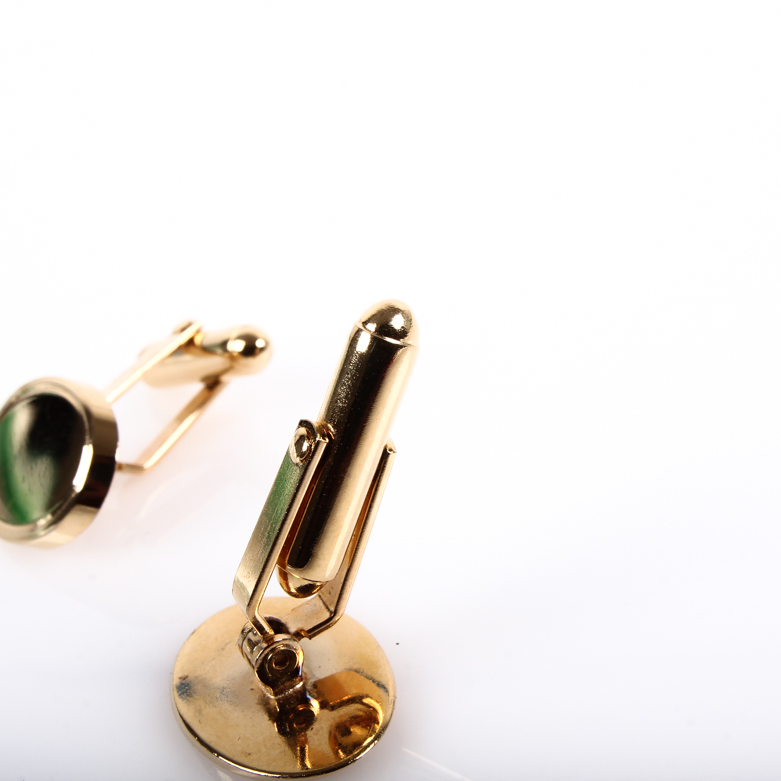 Christian Dior Gold-Tone Toggle Cufflinks