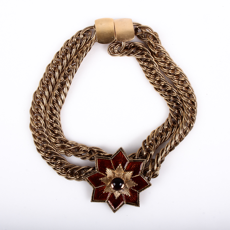 Jay Feinberg Costume Choker with Enamel Star Pendant