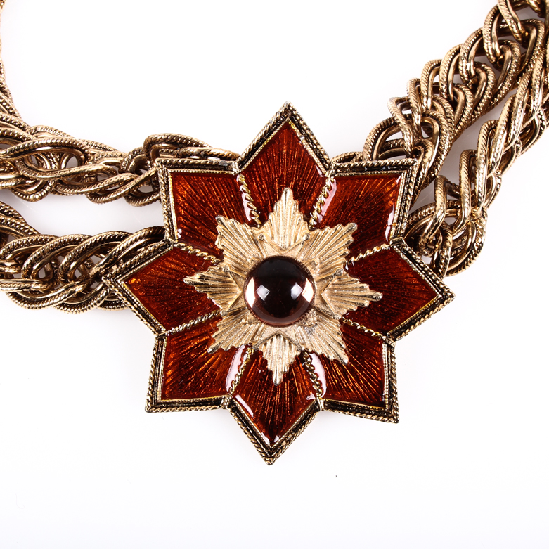 Jay Feinberg Costume Choker with Enamel Star Pendant