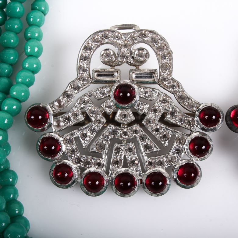 Assortment of Vintage Art Deco Costume Jewelry