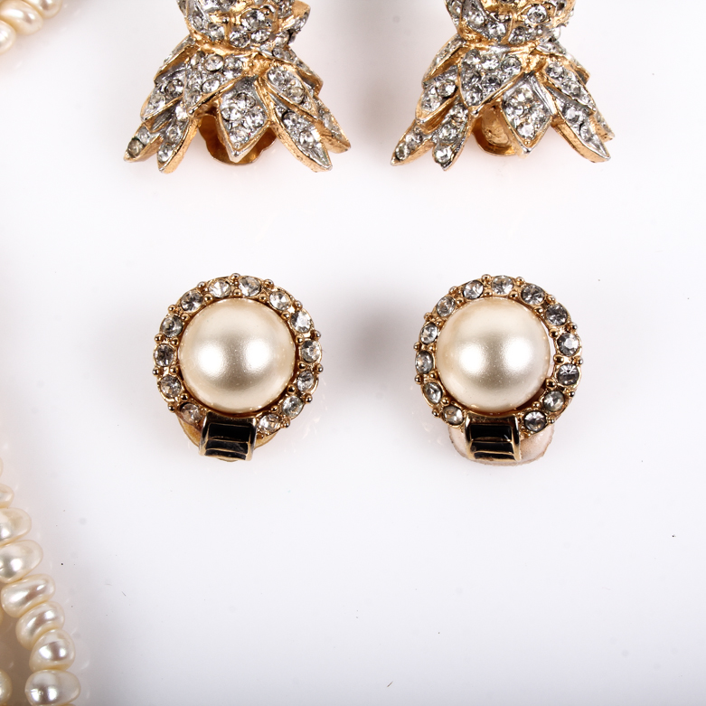Vintage Kenneth Jay Lane Faux Pearl Costume Jewelry