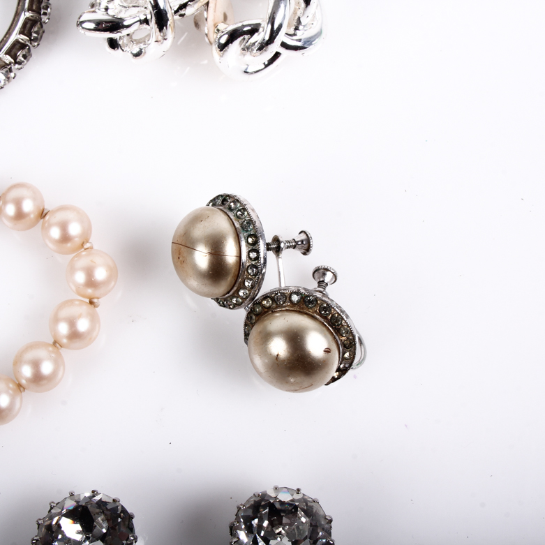 Assortment of Vintage Silver-Tone Costume Jewelry Including Nina Ricci