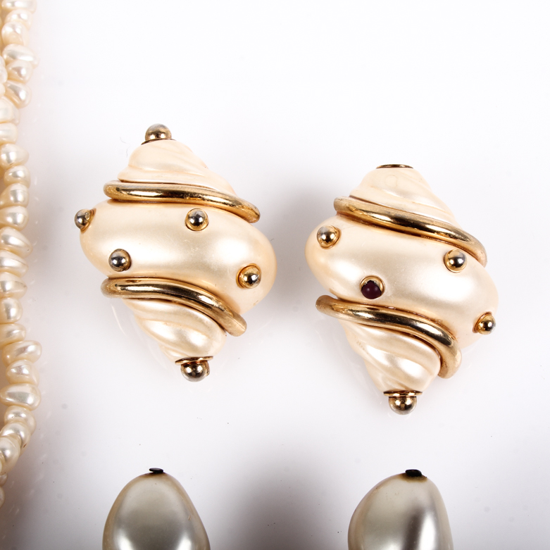 Vintage Kenneth Jay Lane Faux Pearl Costume Jewelry