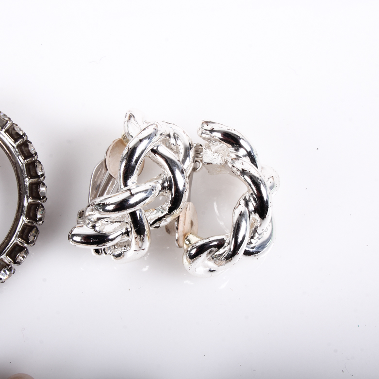 Assortment of Vintage Silver-Tone Costume Jewelry Including Nina Ricci