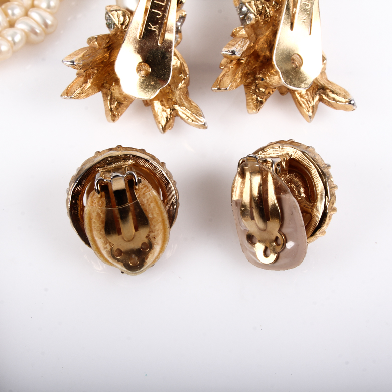 Vintage Kenneth Jay Lane Faux Pearl Costume Jewelry