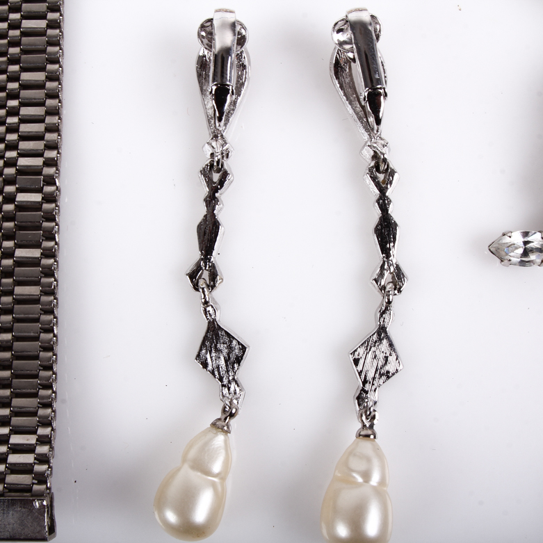 Assortment of Vintage Silver-Tone Costume Jewelry Including Nina Ricci
