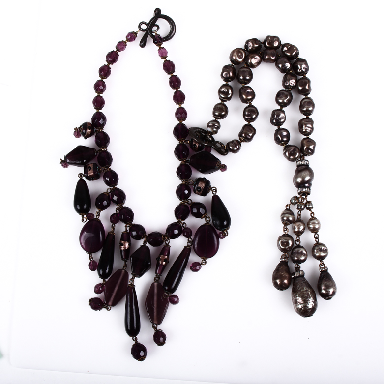 Two Vintage Lavalier Necklaces