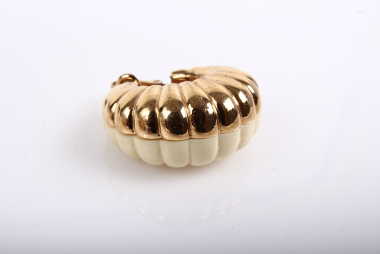 Assortment of Vintage Kenneth Jay Lane Gold-Tone Costume Earrings with Bangle