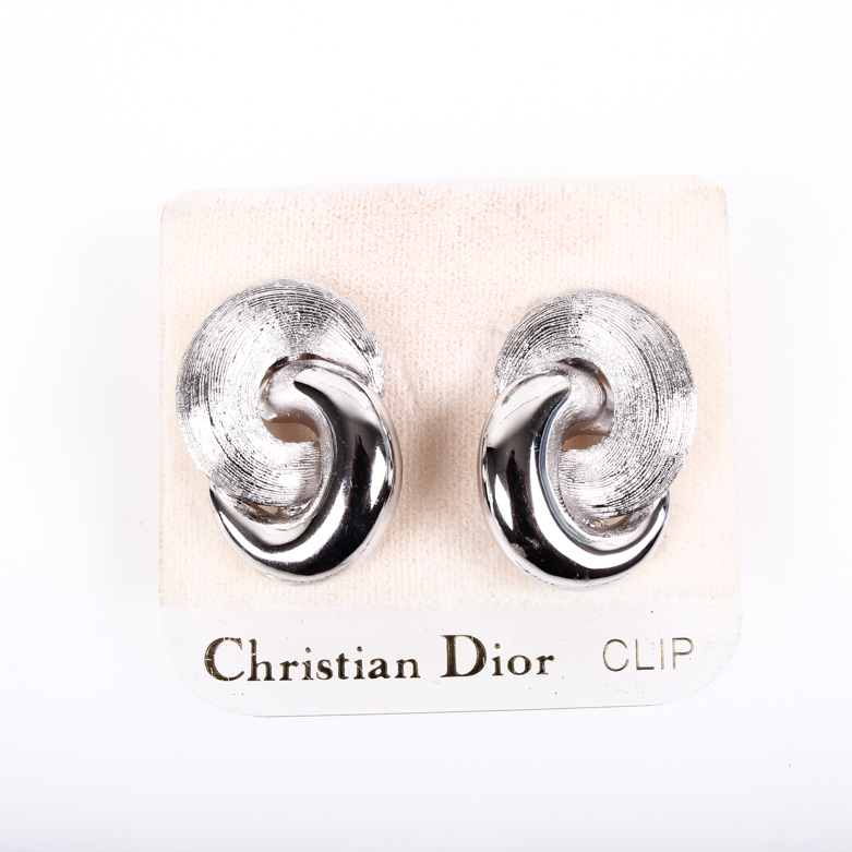 Vintage Christian Dior Interlocking Circle Earrings
