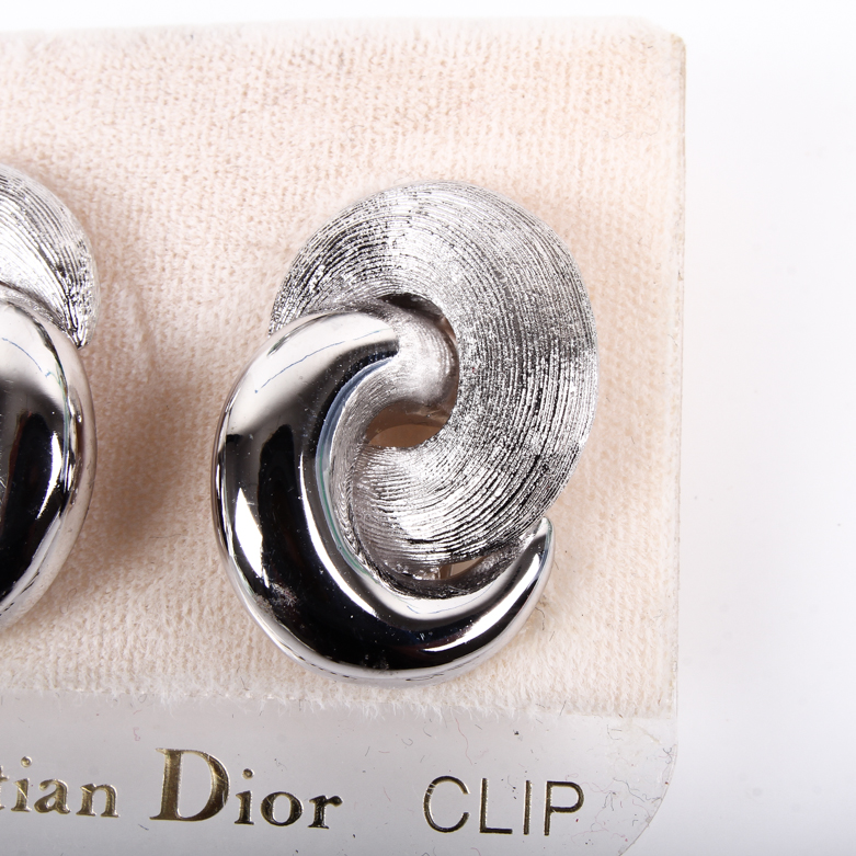 Vintage Christian Dior Interlocking Circle Earrings