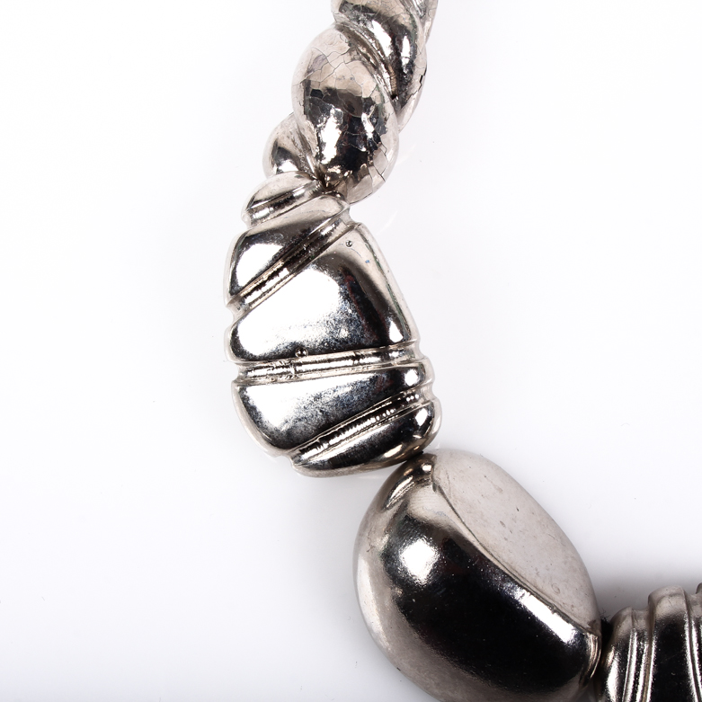 Vintage Ugo Correani Silver-Tone Statement Necklace