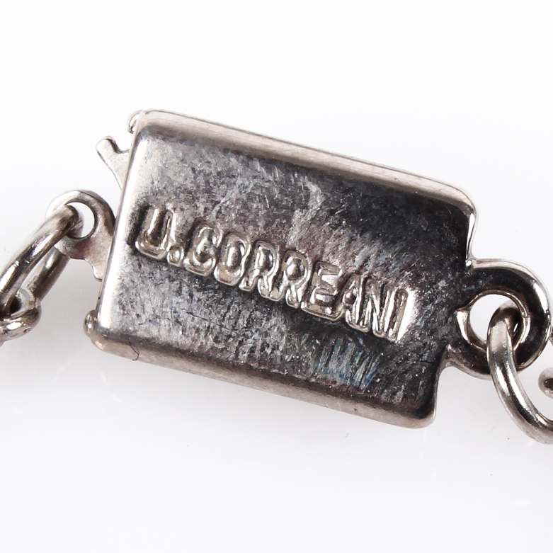 Vintage Ugo Correani Silver-Tone Statement Necklace