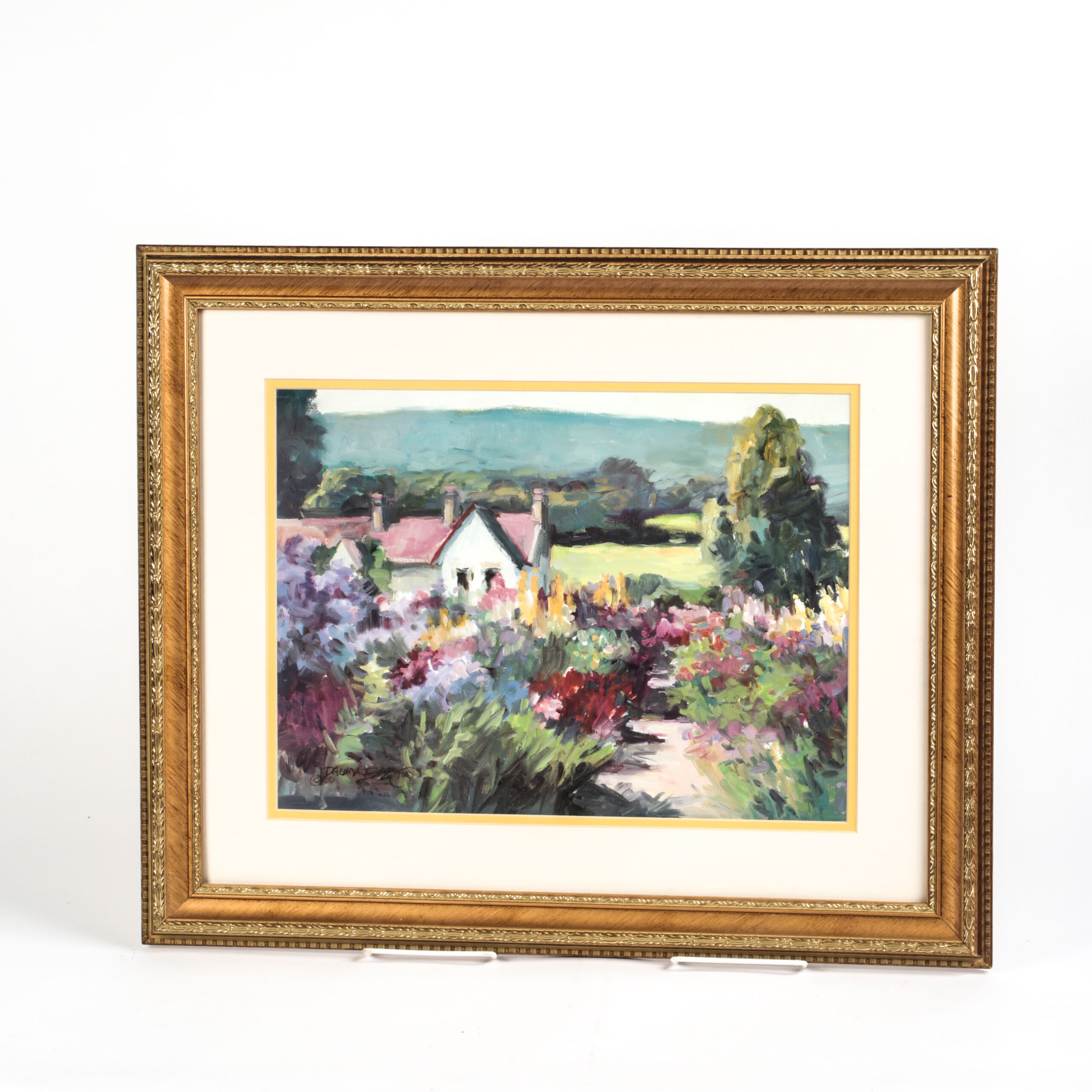 Framed Print after Dawna Barton "Flower Path"