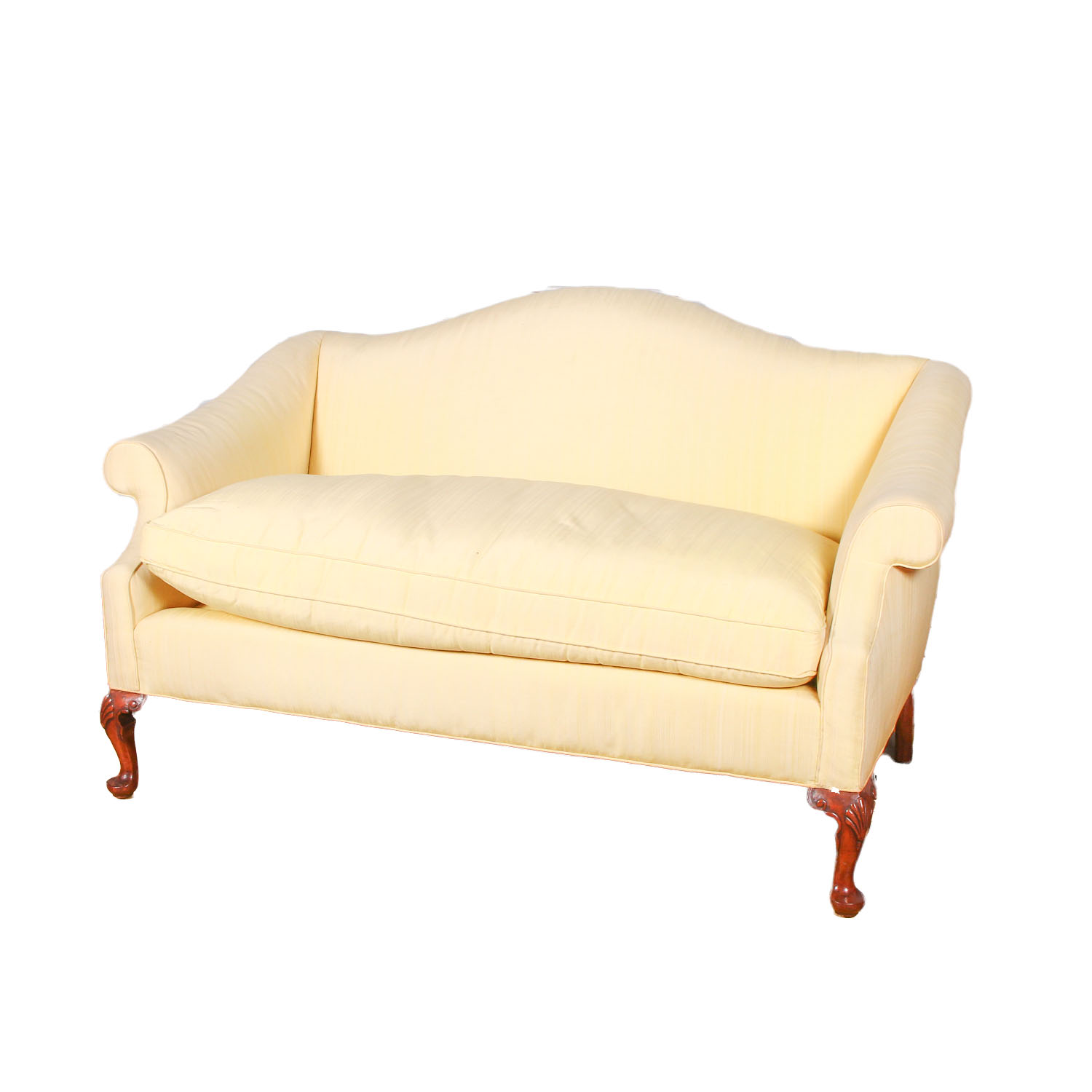 Queen Anne Style Camel Back Sofa